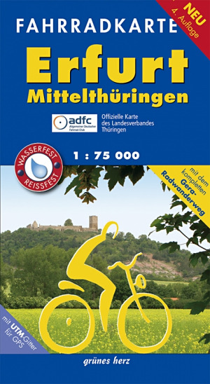 Fahrradkarte Erfurt - Mittelthüringen